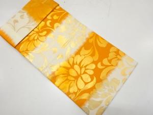 未使用品　花模様織り出し　名古屋帯